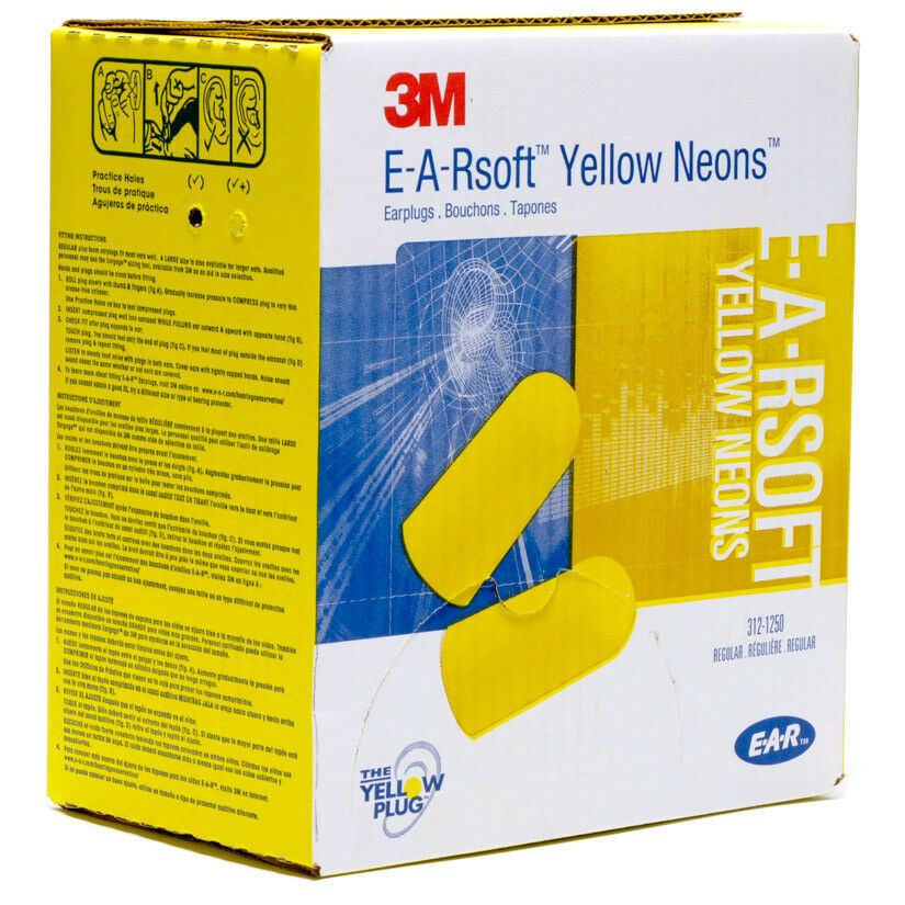3M EARsoft Uncorded Ear Plugs Box of 200 Pairs Country Club