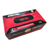 Pro-Tek Large Powder Free Latex Gloves - Pack of 100