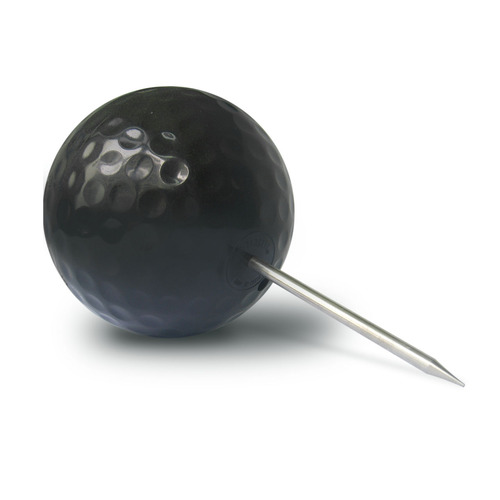 Dimple Golf Ball Tee Marker - Black