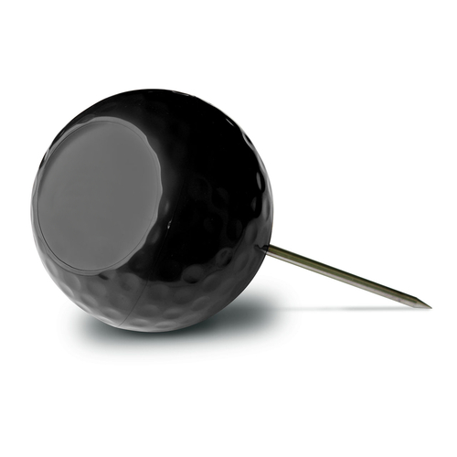 Custom Dimple Golf Ball Tee Marker - Black