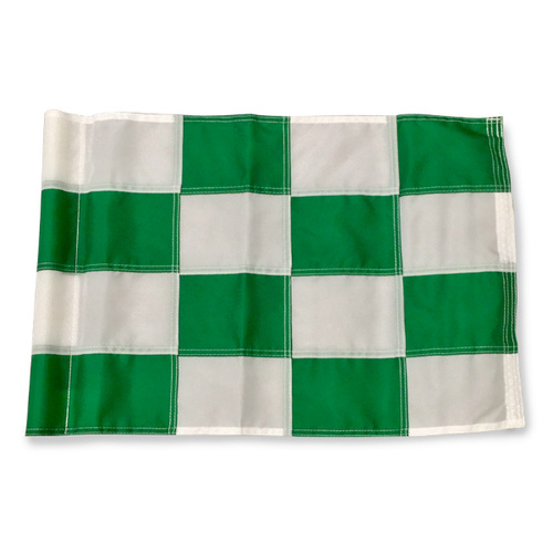 Checkered Regulation Golf Flag - Green & White 420 Denier