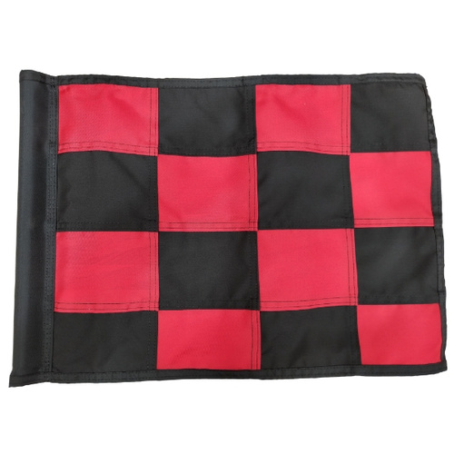 Checkered Regulation Golf Flag - Black & Red