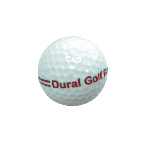 Custom White 2-Piece Standard Distance Driving Range Golf Ball - 1 Dozen
