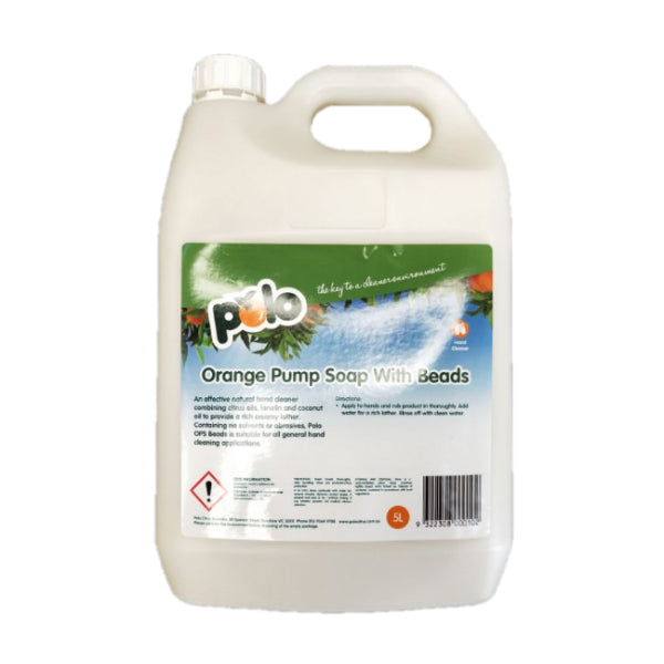 Polo Citrus Orange Pump Soap With Beads - 5L