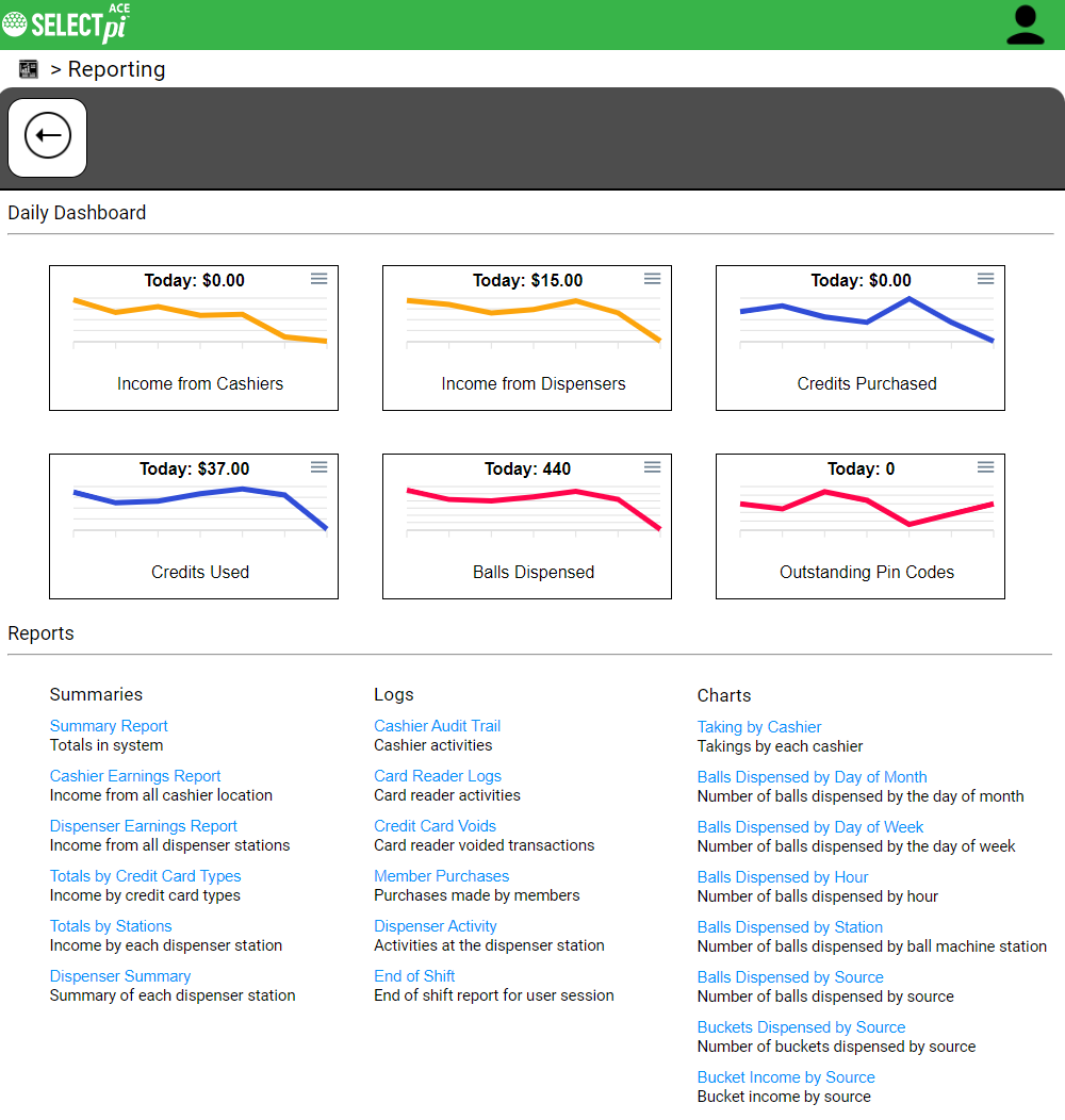 Select Pi Golf Ball Dispenser Payment System