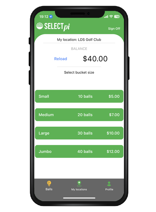 Select Pi Golf Ball Dispenser Payment System